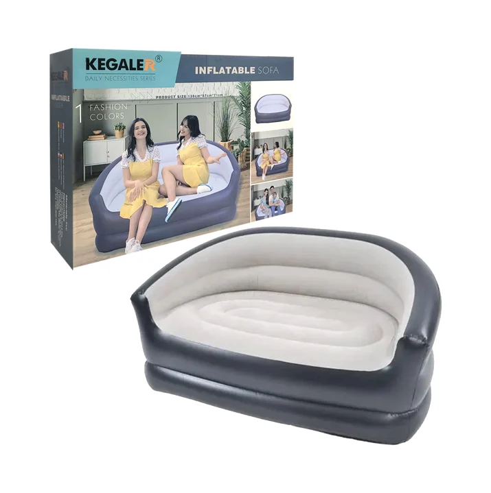 Sofá inflable grande de plástico resistente con diseño ergonómico 138…