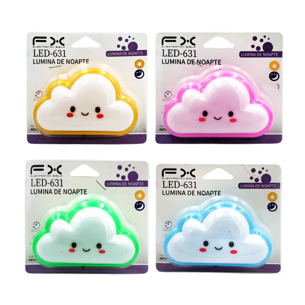 Lámpara de noche con diseño y forma de nube, color surtido / led-631