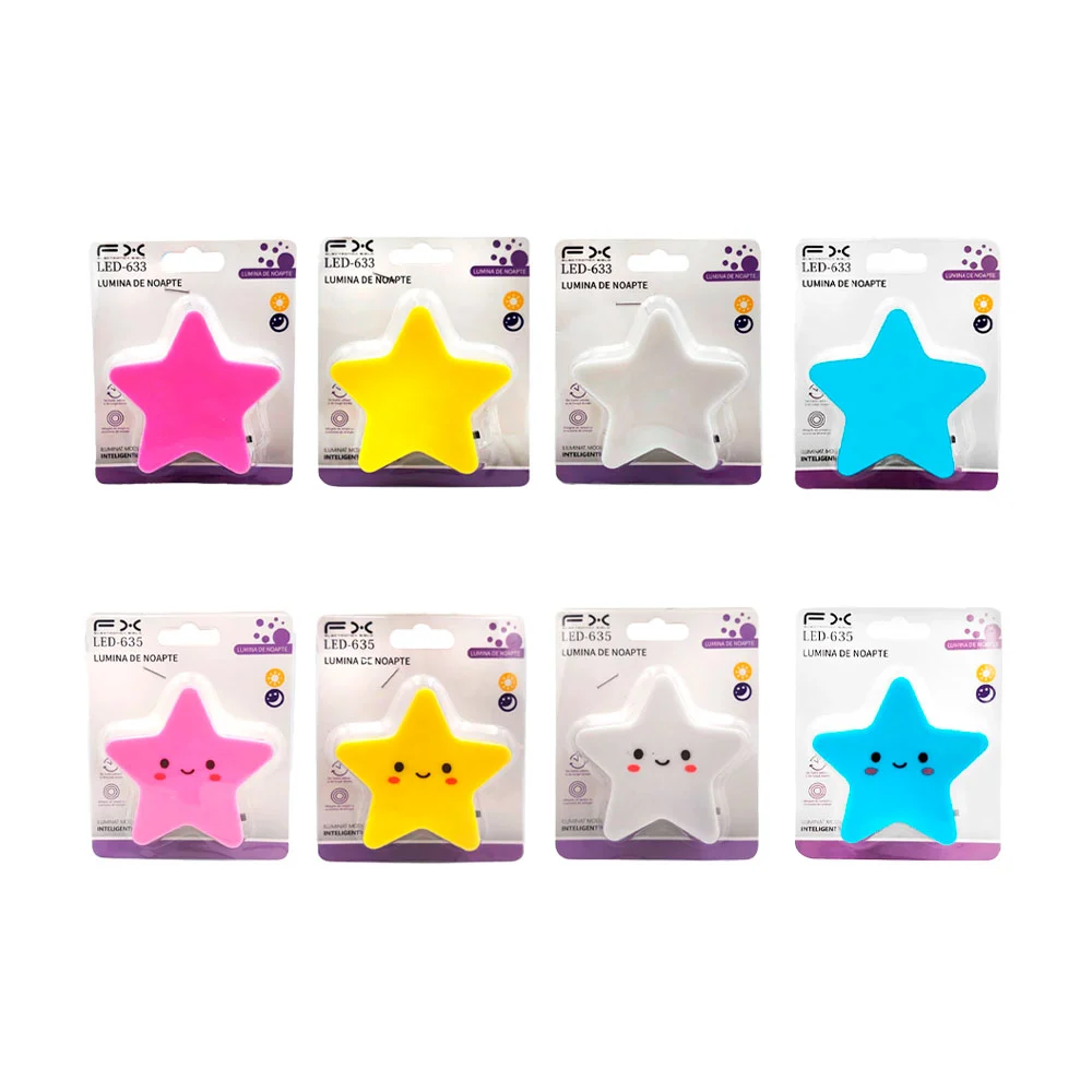 Lámpara de noche con forma y diseño de estrella, color surtido / led-…