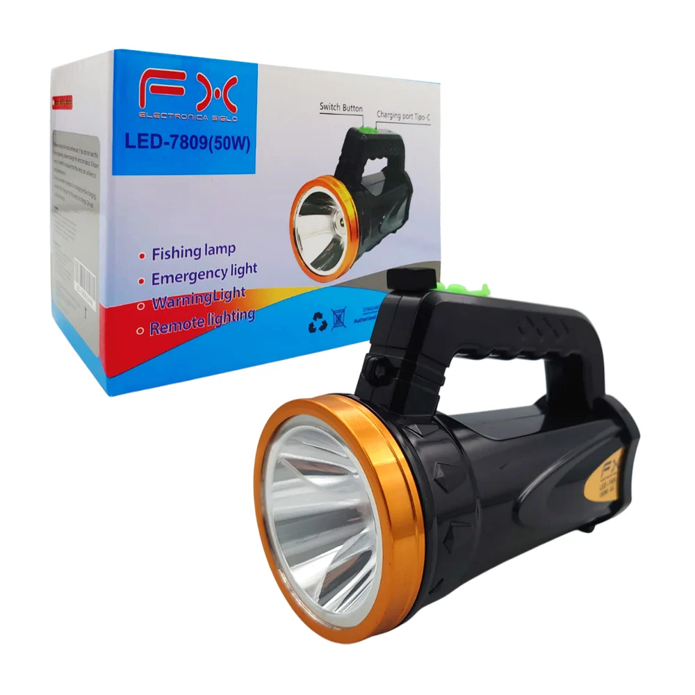 Lámpara de mano recargable, led con 3 modos de intensidad, 50w / led-…