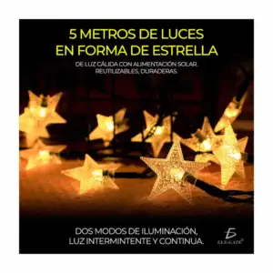 Serie de luces navideñas con panel solar led.34