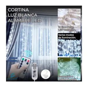 Decoración navideña cadena de luz de cortina led blanco / led.43.bla