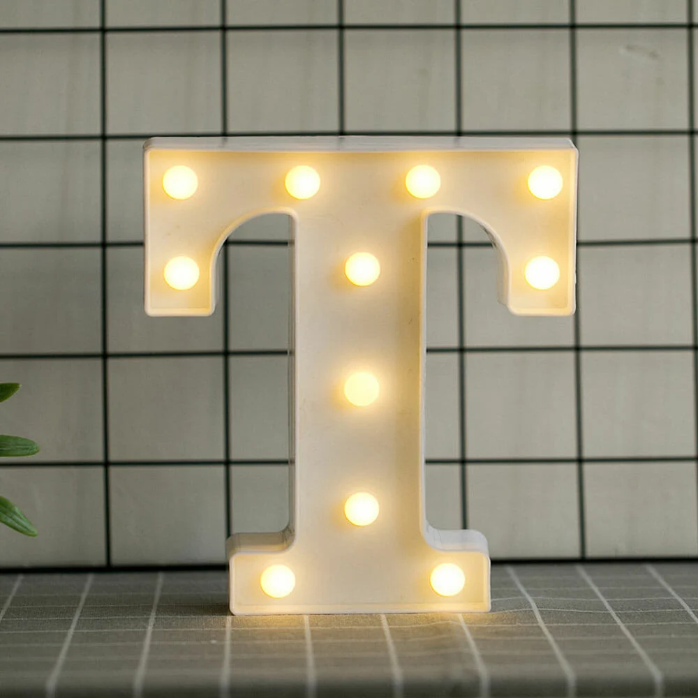 Lámpara de escritorio, con diseño de la letra T / led.54.t
