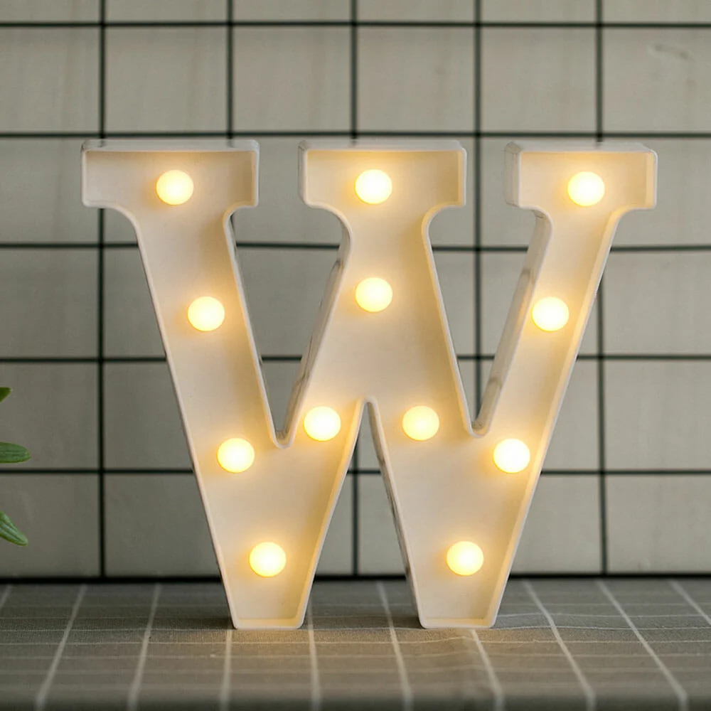 Lámpara de escritorio, con diseño de la letra W / led.54.w