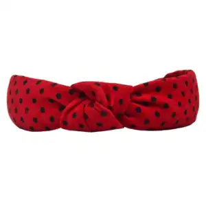 Diadema para el cabello estampado de puntitos y nudo decorativo / fg7…