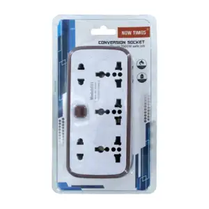Barra multicontacto con 5 enchufes universales / conversion socket 65…