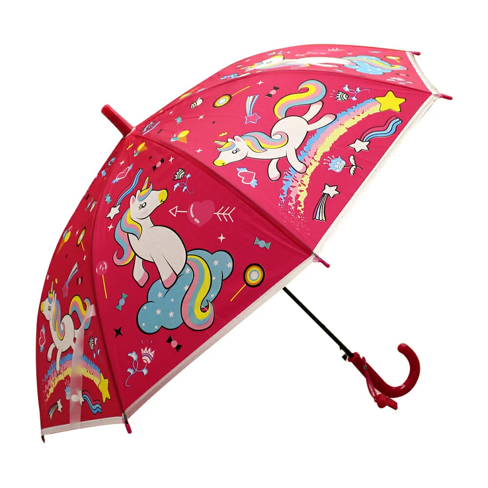 Sombrilla paraguas de plástico con silbato y estampado de unicornio, …