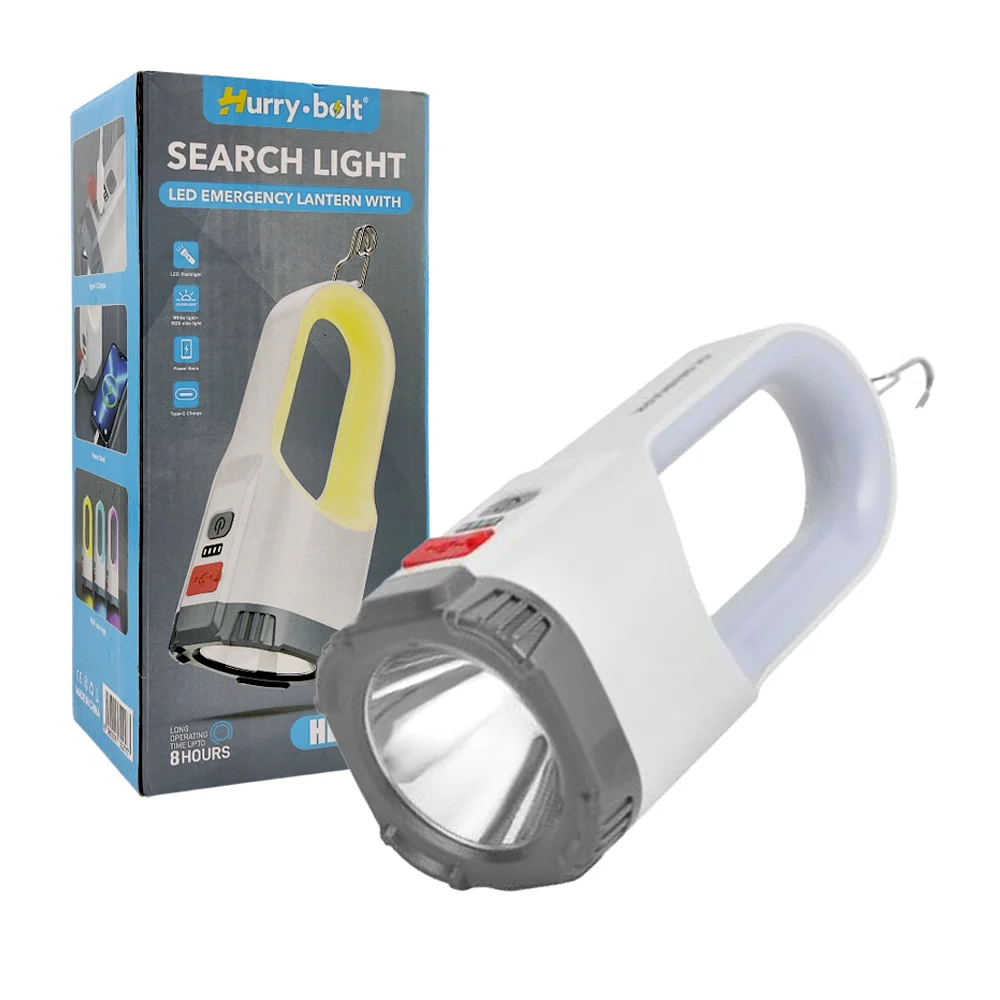 Lámpara de emergencia recargable, reflector luz blanca y lateral rgb,…
