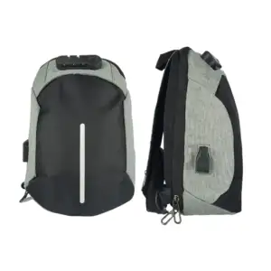 Mochila pequeña, con candado de seguridad antirrobo, de 3 dígitos, pu…