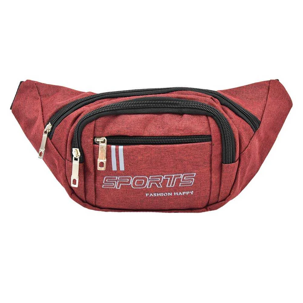 Cangurera de 4 compartimentos con leyenda sports, variedad de colores…