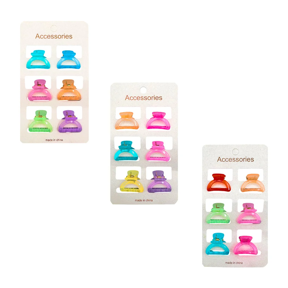 Blíster con 6 mini pinzas para el cabello, color surtido / accessorie…