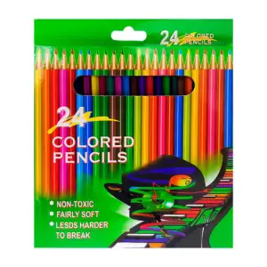 Paquete con 24 lápices largos de madera, surtido / lpc24 / 4024