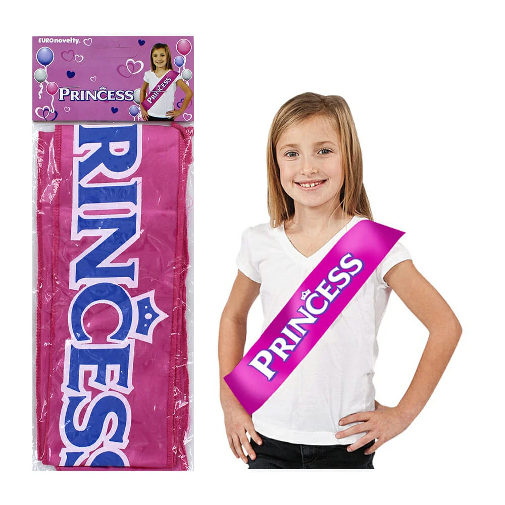 1pza Listón tipo miss universo con frase princess / ltpri