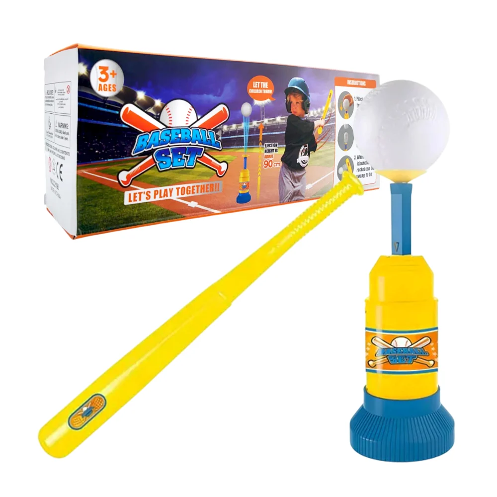 Set de béisbol infantil con bate plegable, 3 pelotas de plástico y mi…