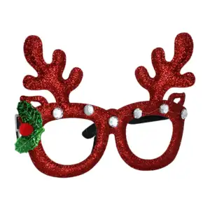 1pza Lentes con diseño navideño y brillantina, variedad de diseños y …