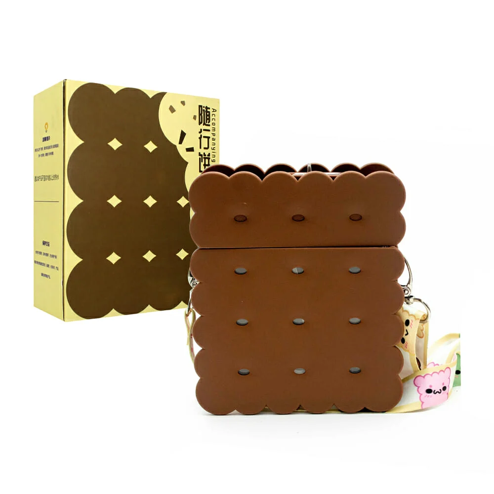 Cantimplora en forma de galleta con correa, 380ml, variedad de colore…