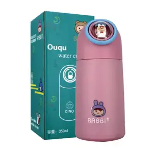 Vaso / termo de cristal con diseño 350ml / ouqu water cup / dino / lu…
