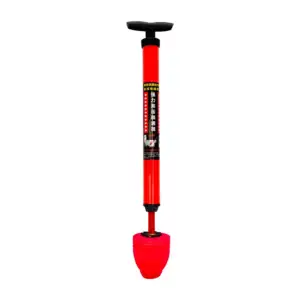 1pza Bomba manual / destapador de inodoros con punta flexible y mango…