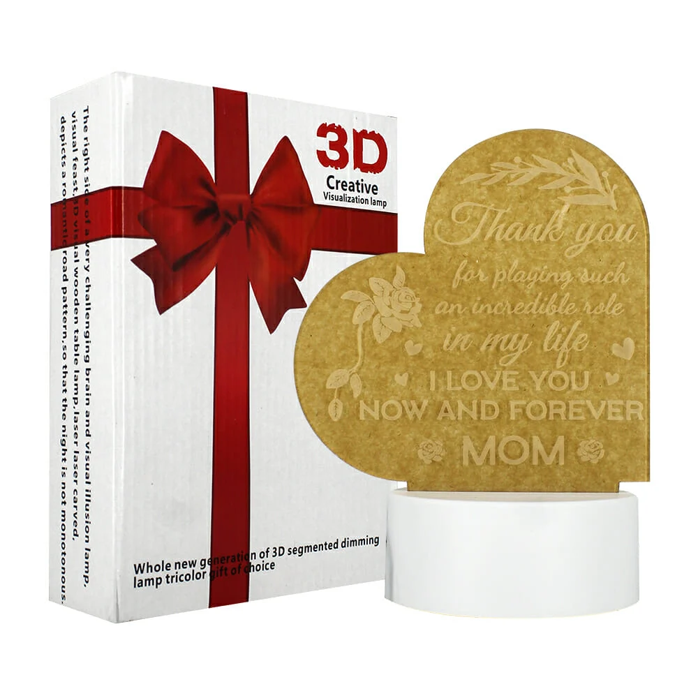 Base usb de luz led cálida con figura de acrílico en 2 dimensiones, v…