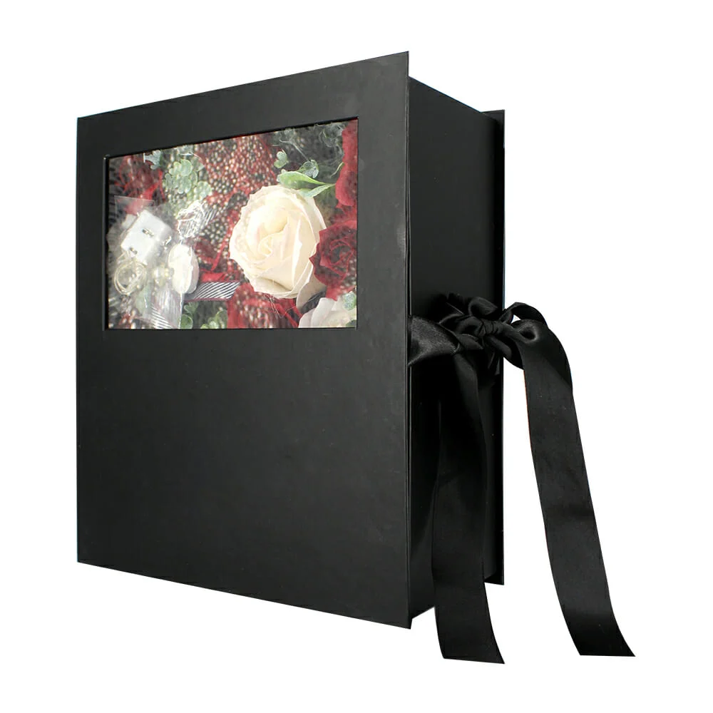 Caja de regalo con rosas flores artificiales, serie de luz y jabón, v…
