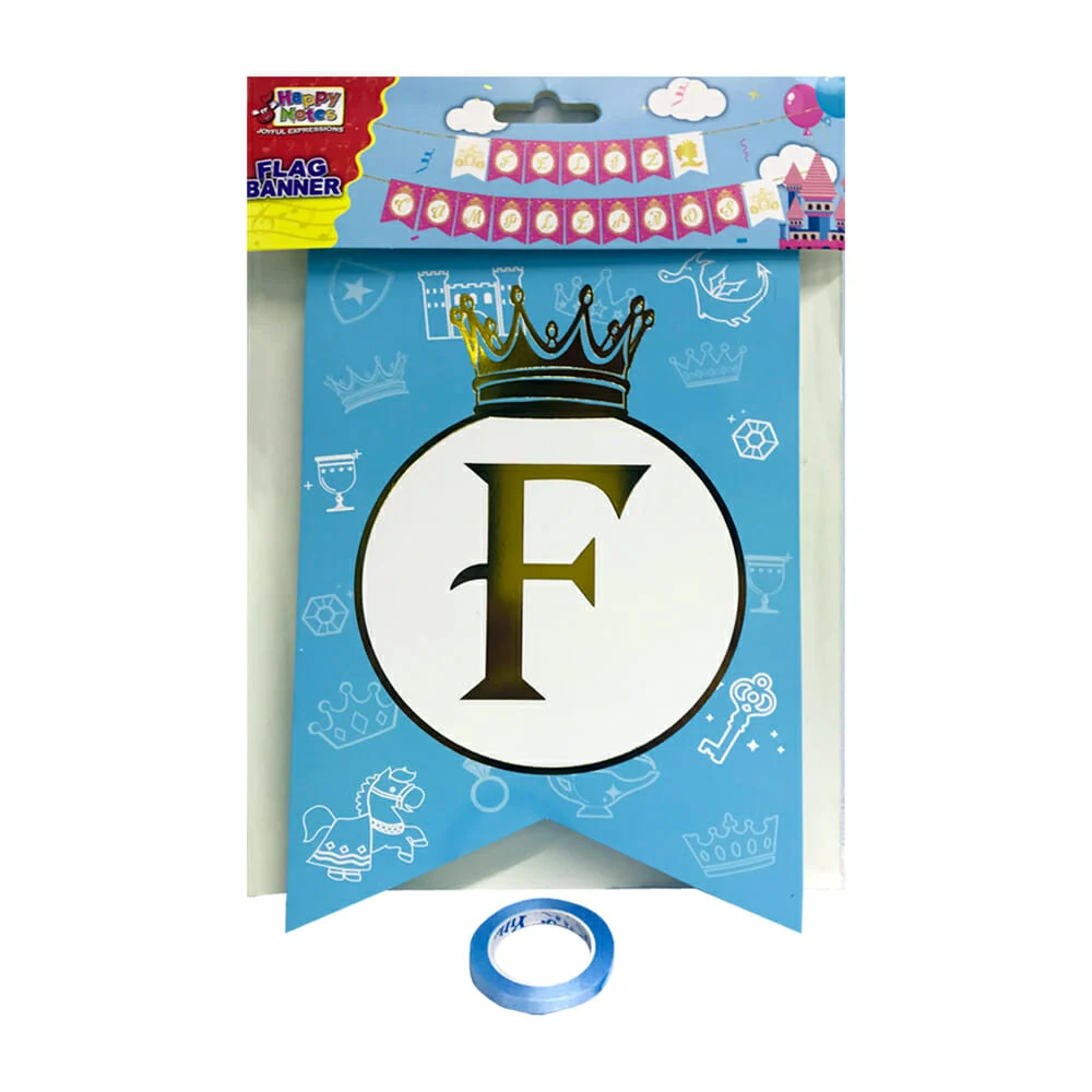 Banderín feliz cumpleaños de 18 piezas con temática de reyes, varieda…