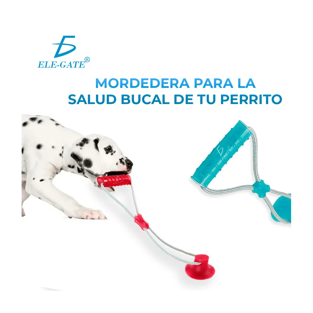 Juguete multifuncional tipo mordedera con ventosa para mascota / mas.…