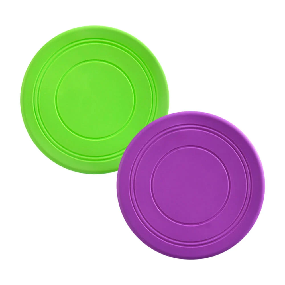 1pza Frisbee / disco de silicón para entrenamiento de mascotas, varie…