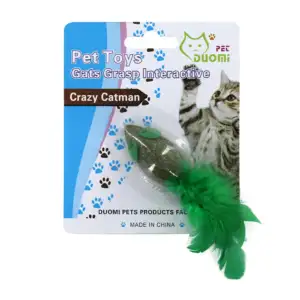 Juguete interactivo con catnip y diseño de ratón para gato / crazy ca…