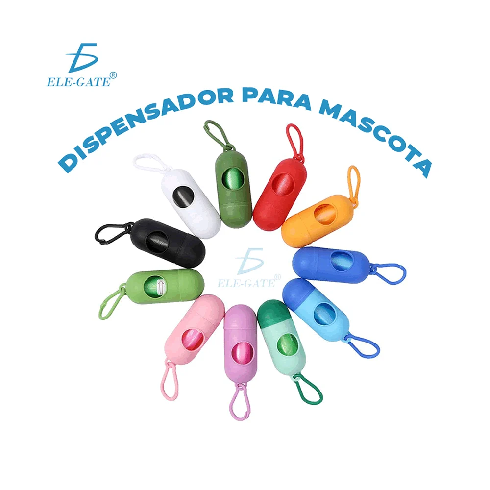 Llavero dispensador pequeño de bolsas sanitarias desechables para mas…