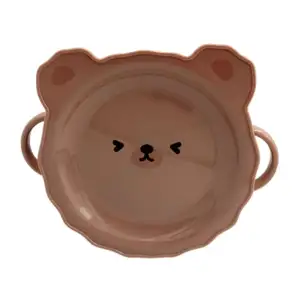 Tupper tipo olla de plástico y acero inoxidable con diseño de oso / m…