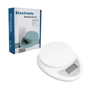 Báscula electrónica b05 de cocina con capacidad máxima para 5kg / ele…