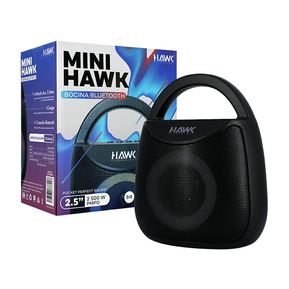Bocina bluetooth con luz multicolor 2.5, con entradas usb y sd, fm, c…