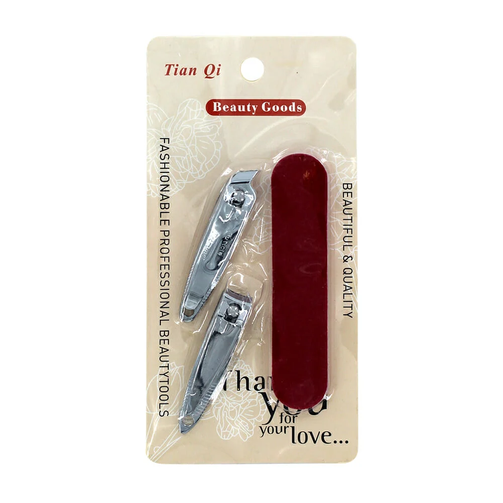 Blíster con 2 cortaúñas y 1 lima / beauty goods mj-005