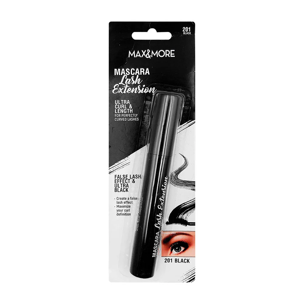 Mascara / rimel negro para las pestañas, 10ml / max&more / 201 black …