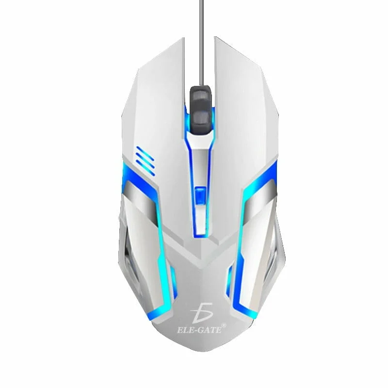 Mouse alámbrico gaming ele-gate con luz led rgb, variedad de colores …