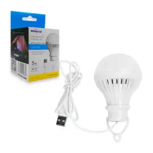 Foco lámpara led modaluz usb de luz fría y aro para colgar, 5w / usb7…