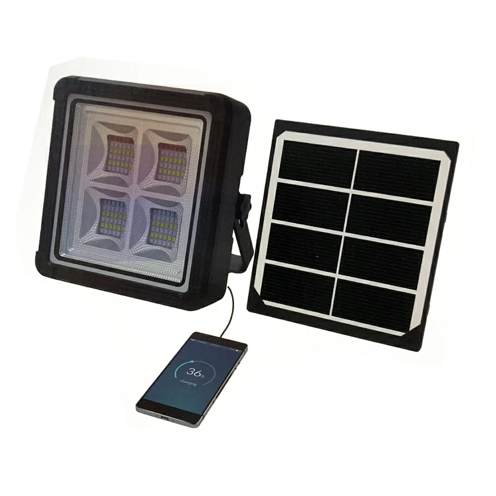 Lámpara solar colgante moreka con 4 tonos de luz led intercambiable y…