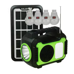 Lámpara bocina bluetooth moreka con panel solar y juego de 4 focos le…