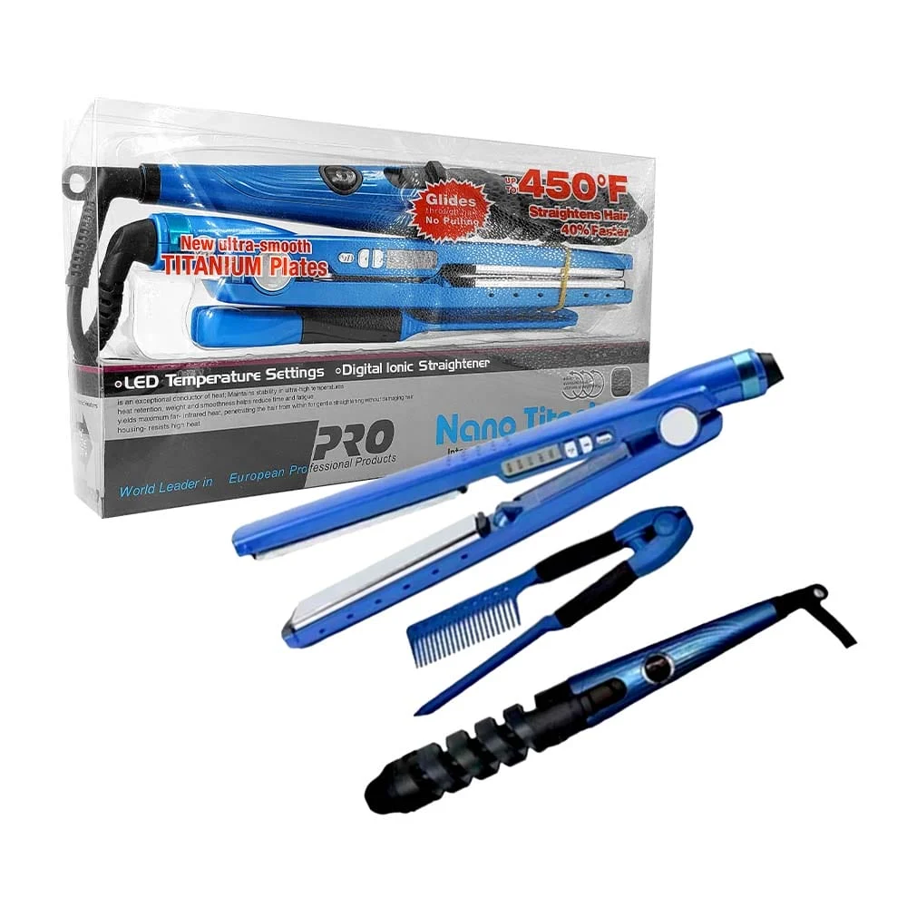 Plancha alaciadora nano titanium con ancho de 1 1/4 pulgadas y cepill…