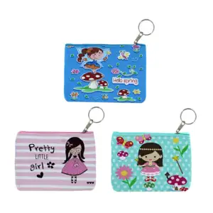 Monedero llavero rectangular con diseño, variedad de diseños / flower…