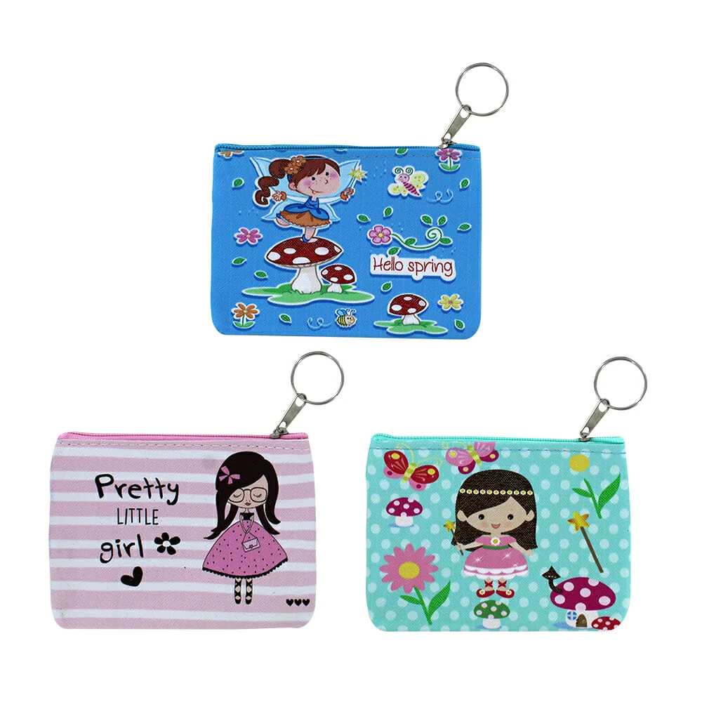 Monedero llavero rectangular con diseño, variedad de diseños / flower…