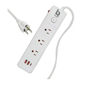 Barra multicontacto buytiti con cable de 2 metros, 3 tomacorrientes, …