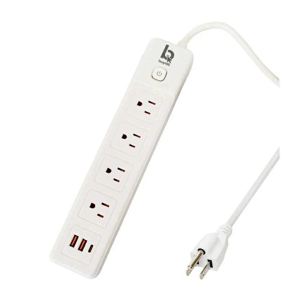 Barra multicontacto buytiti con cable de 2 metros, 4 tomacorrientes, …