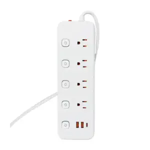 Barra multicontacto buytiti con cable de 2 metros, 4 tomacorrientes, …