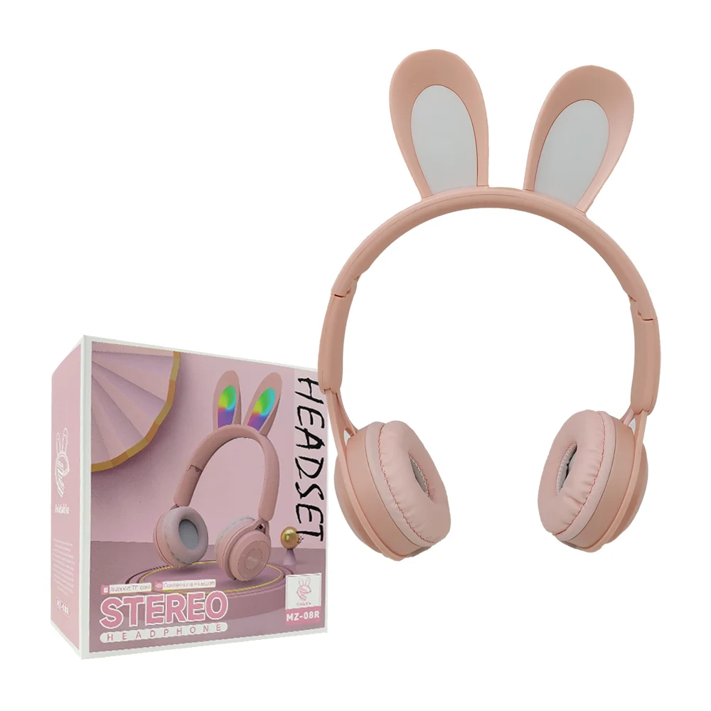 Audífonos diadema bluetooth con orejas de conejo y luz led, variedad …