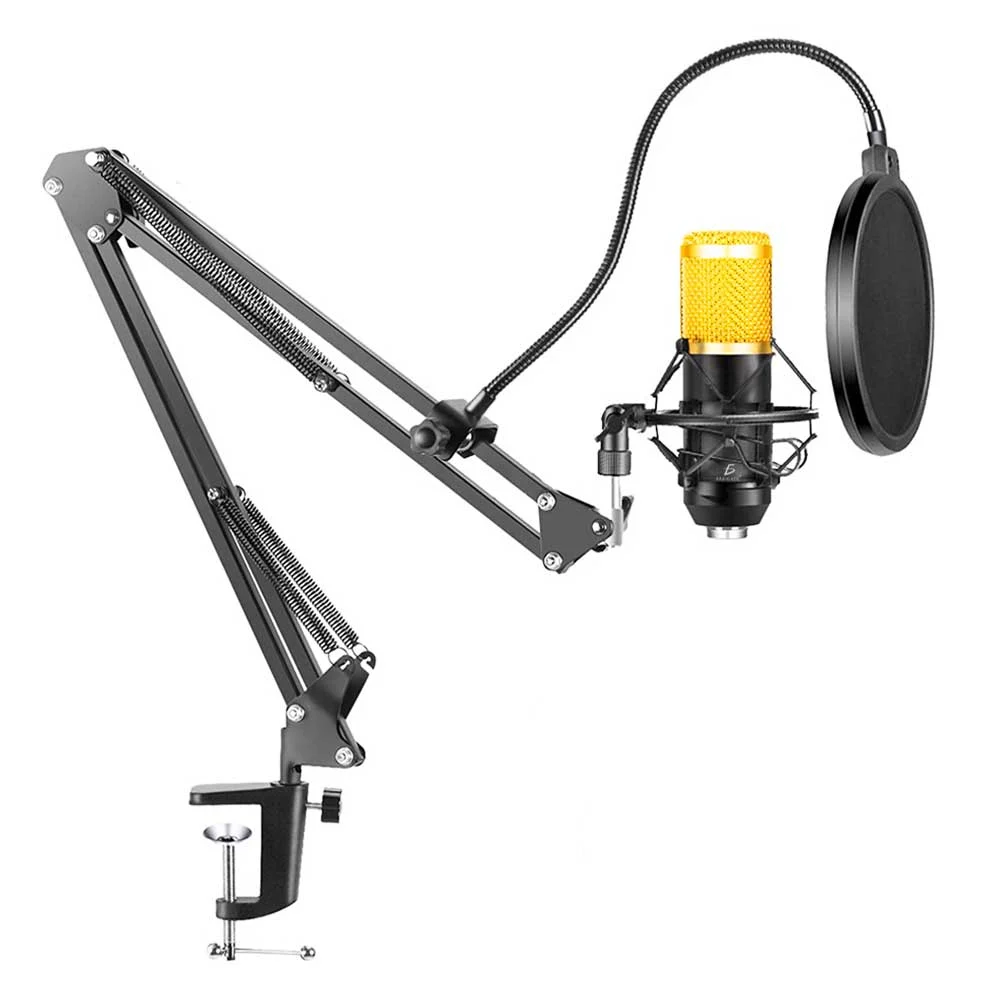 Kit profesional micrófono condensador para grabación de estudios con.…