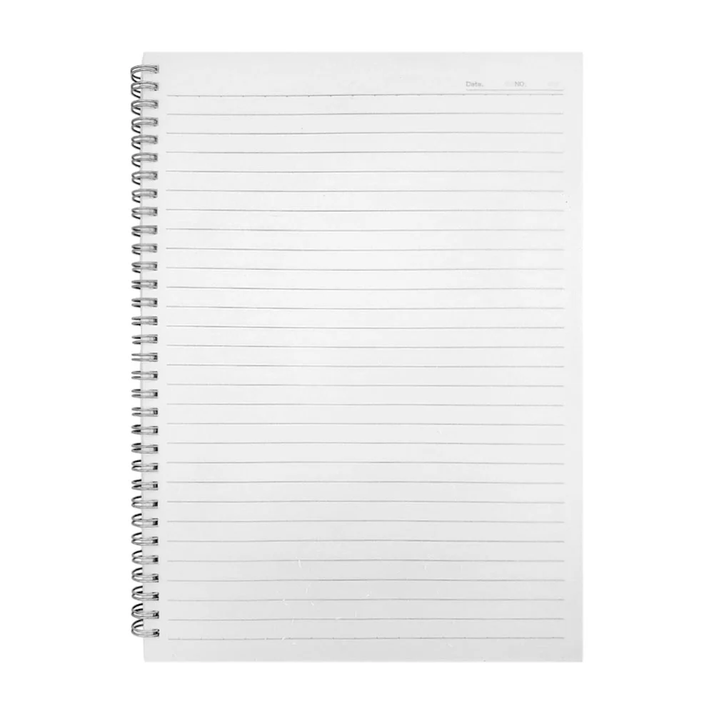 Cuaderno de pasta transparente a4, doble espiral y 80 hojas de raya /…