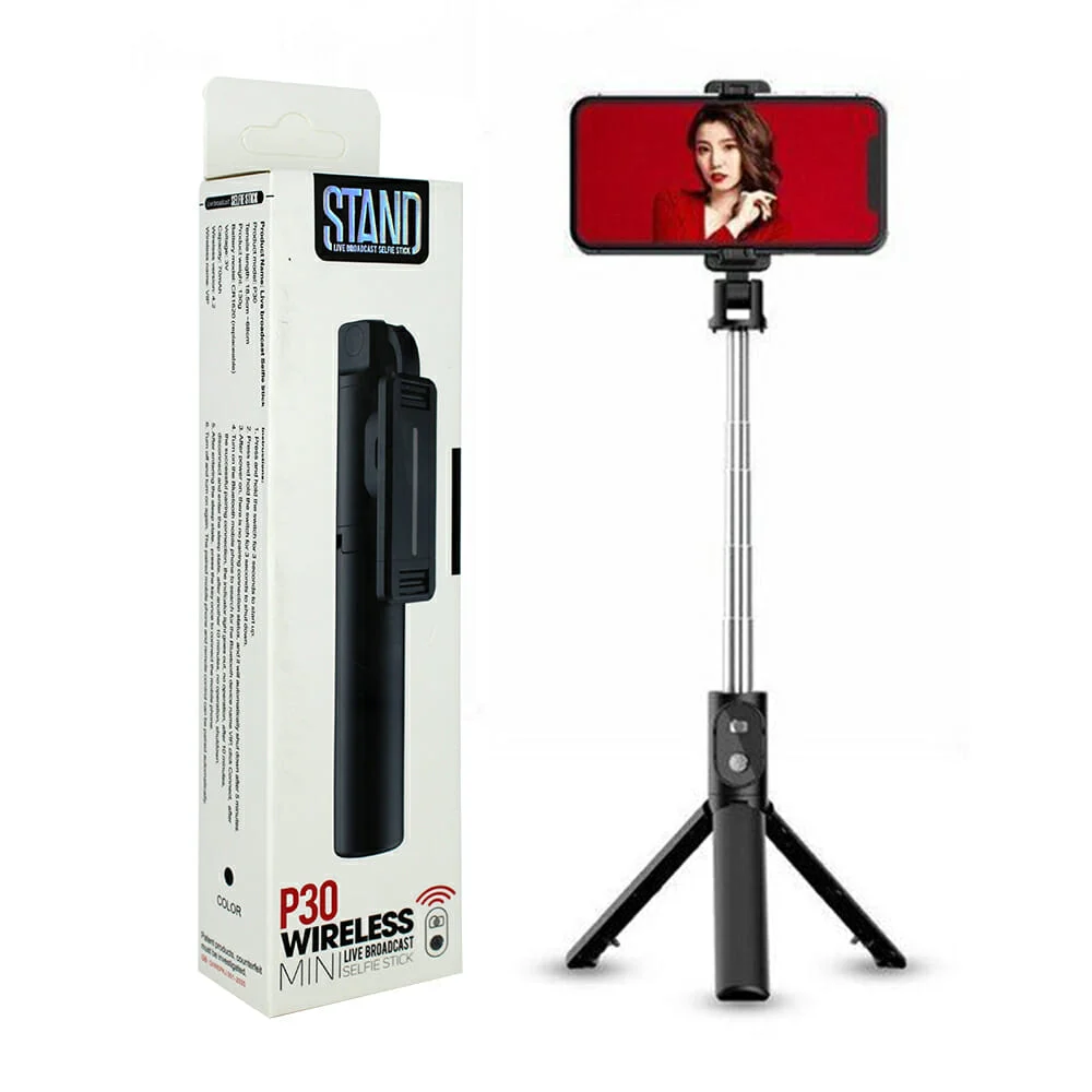 Selfie stick bluetooth plegable con control remoto / stand live broad…