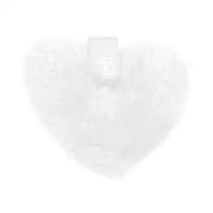 1pza Esponja desmaquillante afelpada, lavable, con forma de corazón