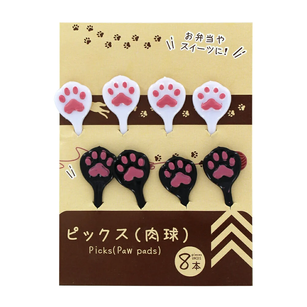 Paquete con 4 pares de palillos con diseño de huellita de gato, varie…